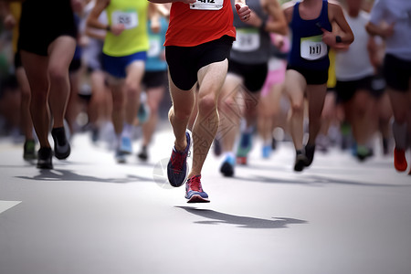 马拉松运动奔跑人群素材高清图片
