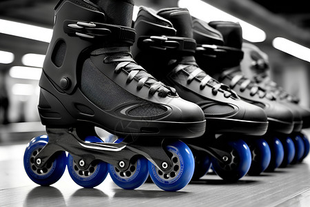 激情运动的滑冰鞋背景图片