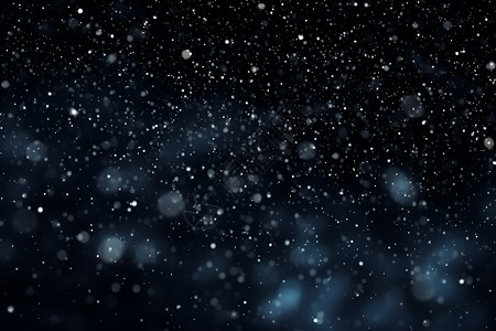 夜雪夜空中飘落的雪花背景