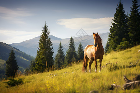 大自然的马匹背景图片