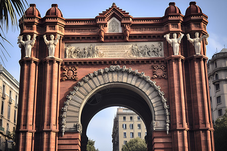 古典的拱形大门背景图片