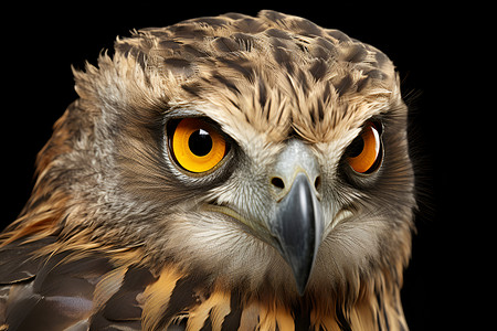 黄眼睛的猫头鹰背景图片