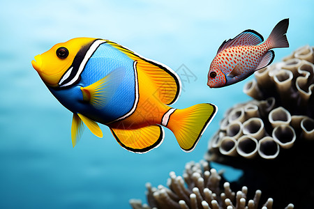 鱼儿和海葵背景图片
