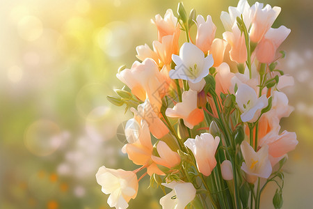 温柔浪漫的野花花朵背景图片