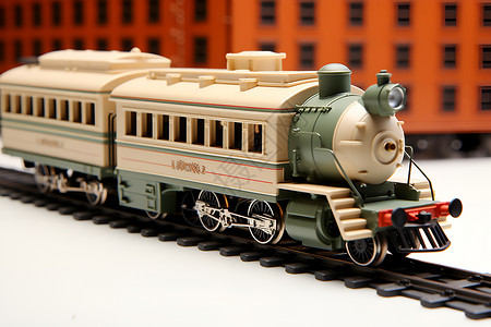 复古的玩具火车背景图片