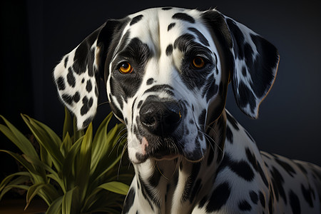 黑白色斑的动物小狗高清图片