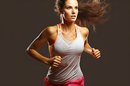 跑步的女子背景图片