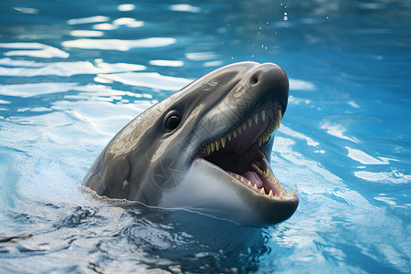 海豚中的笑脸背景图片