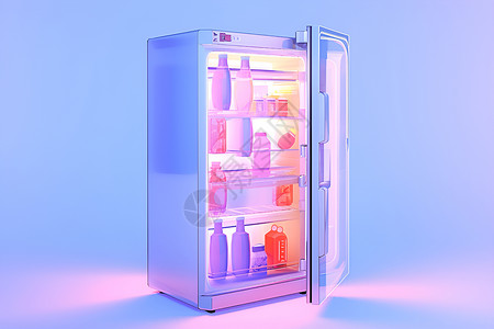能耗低智能透明冰箱设计图片