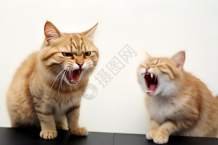 愤怒的猫动物嘴巴高清图片
