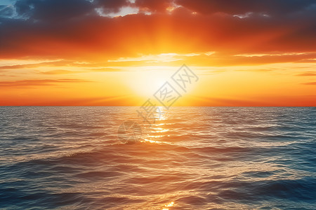海岸线的日落背景图片