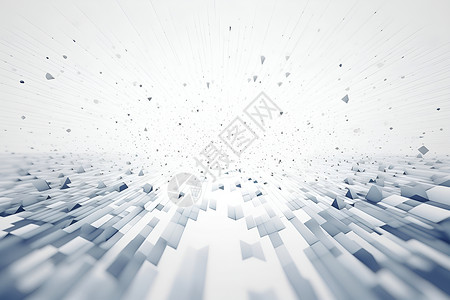 科技网络方块蓝白色的方块设计图片
