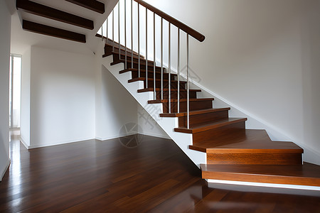 木制的建筑室内楼梯背景