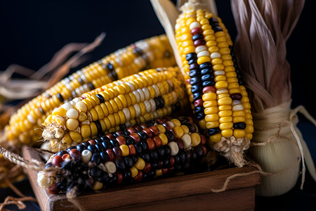 玉米丰收的季节背景图片