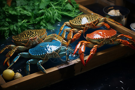 丰盛的海鲜盛宴背景图片