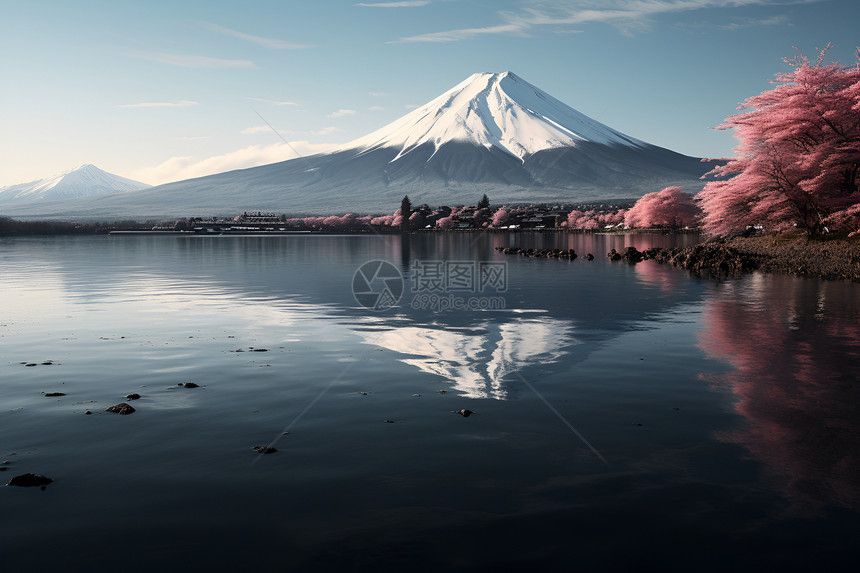 美丽壮观的富士山景观图片