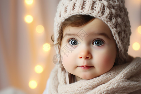 甜美笑容的小婴儿背景图片