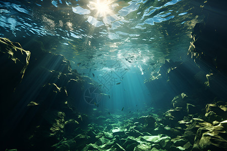美丽海底世界海底世界的美丽景观背景
