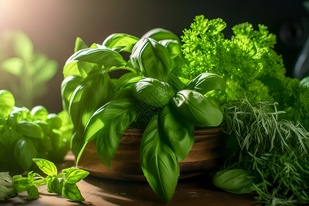 厨房绿色的蔬菜高清图片