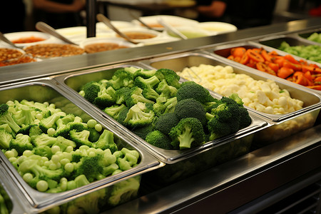 各种蔬菜的美食自助背景图片