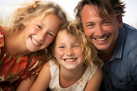 欢乐微笑的家人背景图片