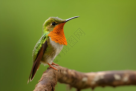 红尾慧星蜂鸟美丽的长嘴鸟背景
