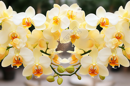 高雅绽放的蝴蝶兰花朵背景图片