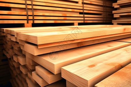 木材堆放仓库高清图片