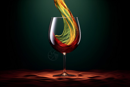 透明酒杯红酒之美设计图片