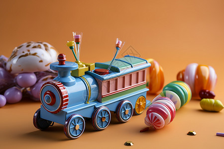 小火车玩具可爱小火车背景