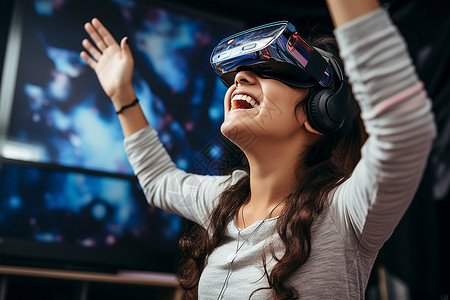 VR体验太空虚拟体验背景