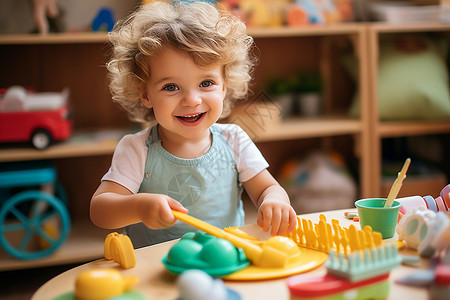 玩耍的幼儿孩子学前班高清图片