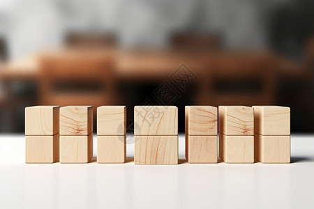 正方形积木木质玩具背景