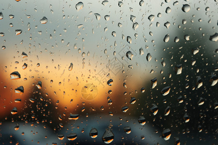 窗户上的雨水背景图片