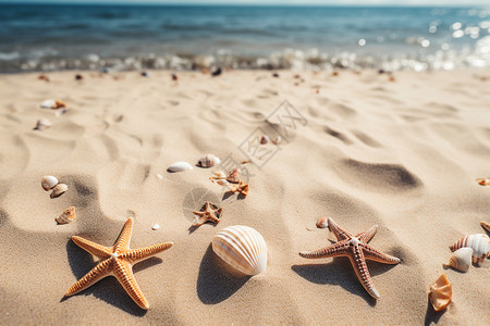 美丽的梦星光点点海滩之梦背景