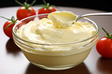 新鲜美味的奶油背景图片