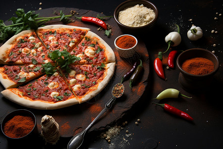 意大利披萨背景图片