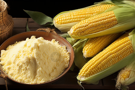 玉米香浓成熟玉米粉高清图片