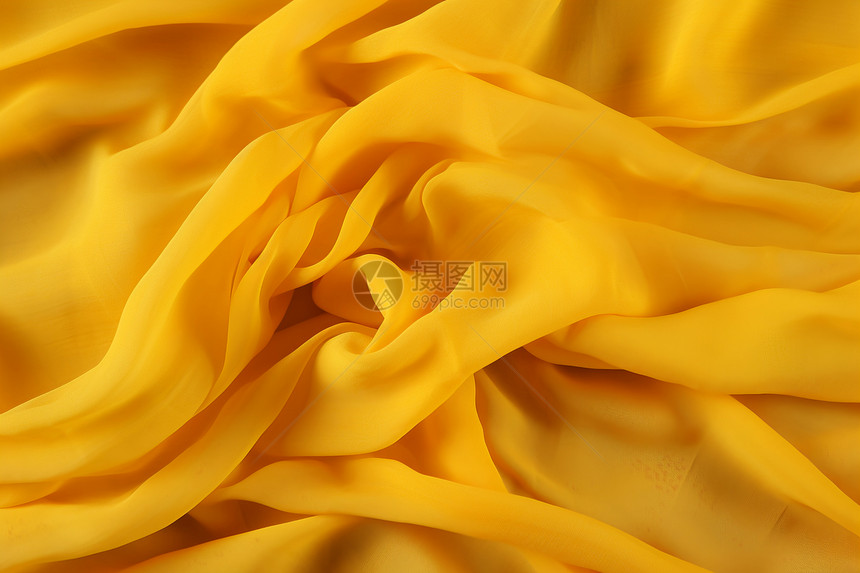 黄色的丝绸面料图片