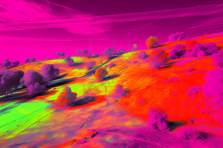 色光三原色彩色颜色的山脉树木设计图片