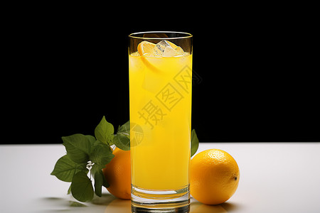 夏日清凉橙汁背景图片