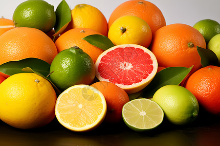 新鲜的成熟柑橘背景图片