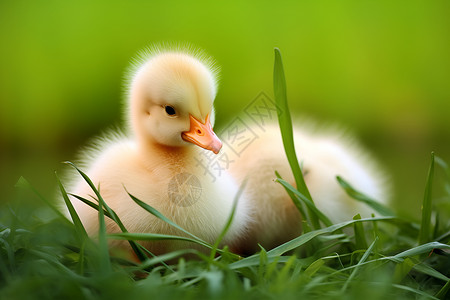 草坪上的小鸭背景图片