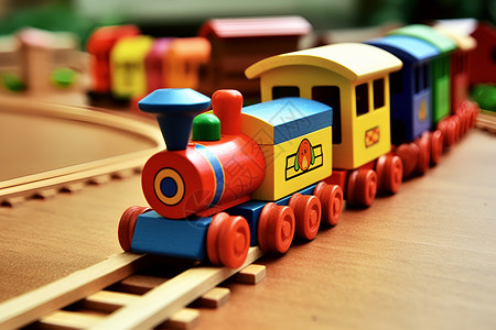 儿童木质火车玩具背景图片