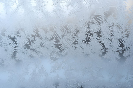 冬季冰冻的窗花背景图片