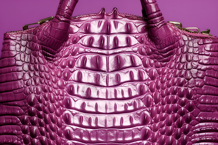 紫色鳄鱼皮手提包背景图片