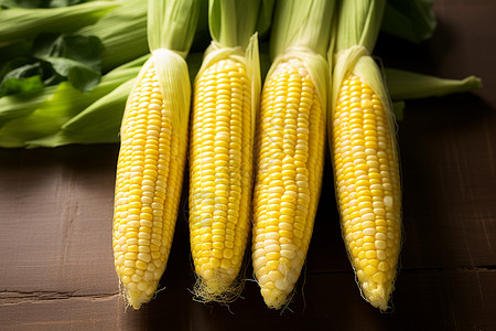 新鲜健康的玉米背景图片