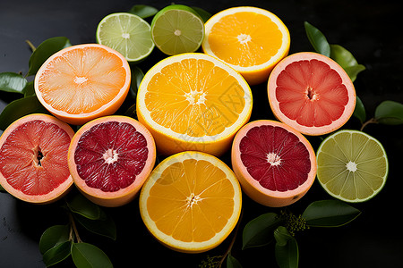 健康的柑橘类水果高清图片