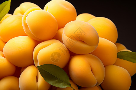 新鲜可口的杏子背景图片