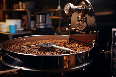 咖啡种子咖啡豆烘焙背景